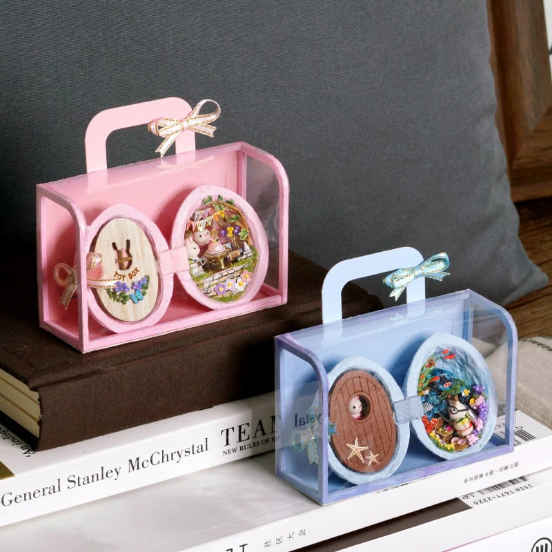 2026 Handmade Wooden Miniature Walnut Dollhouse