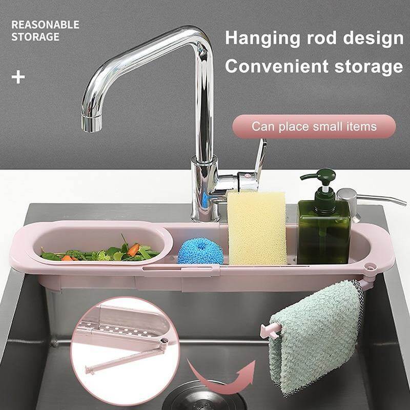 2026 Kitchen Retractable Sink Rack Organizer
