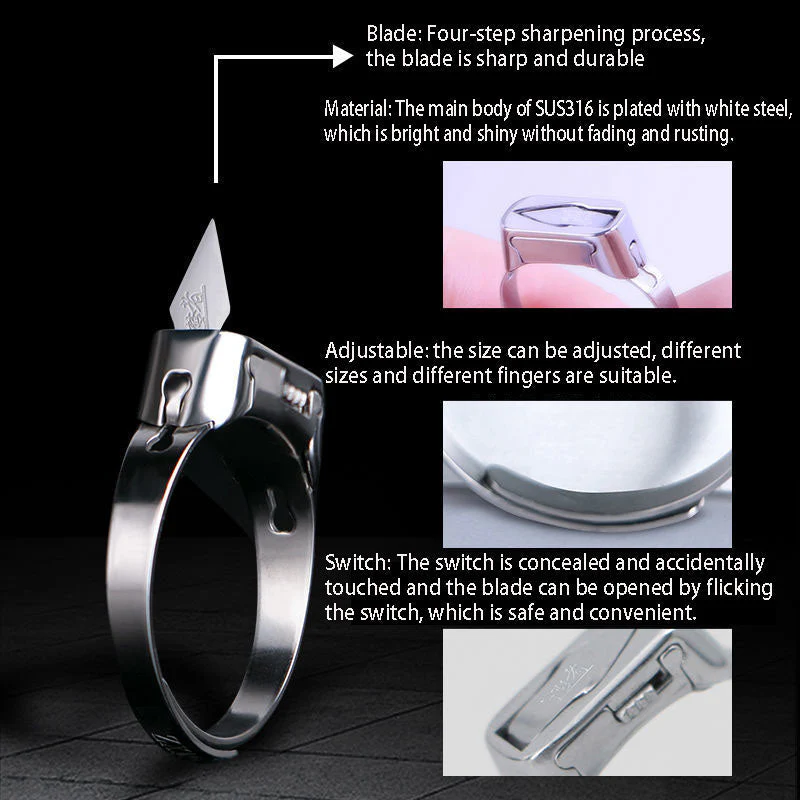 2026 Stainless Steel Survival Self Defense Ring