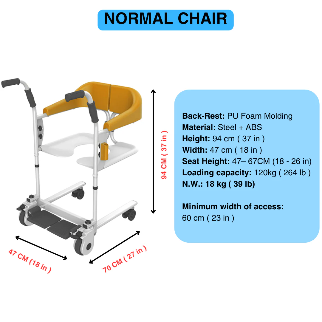 2026 Elderly Patient Transfer Lift Handicapped Wheelchair