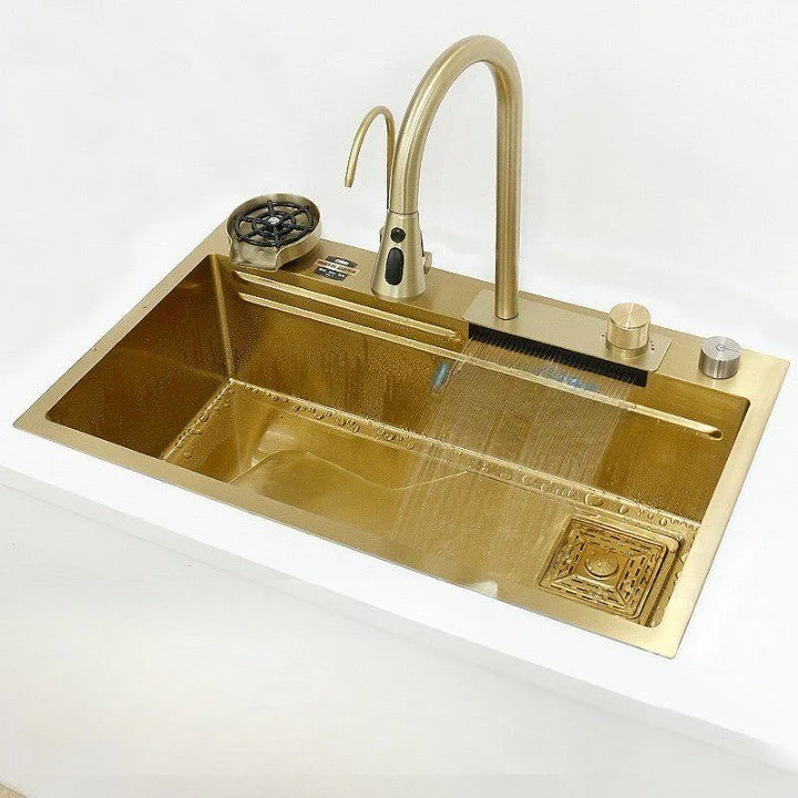 2026 Gold Stream Multifunctional Waterfall Kitchen Sink