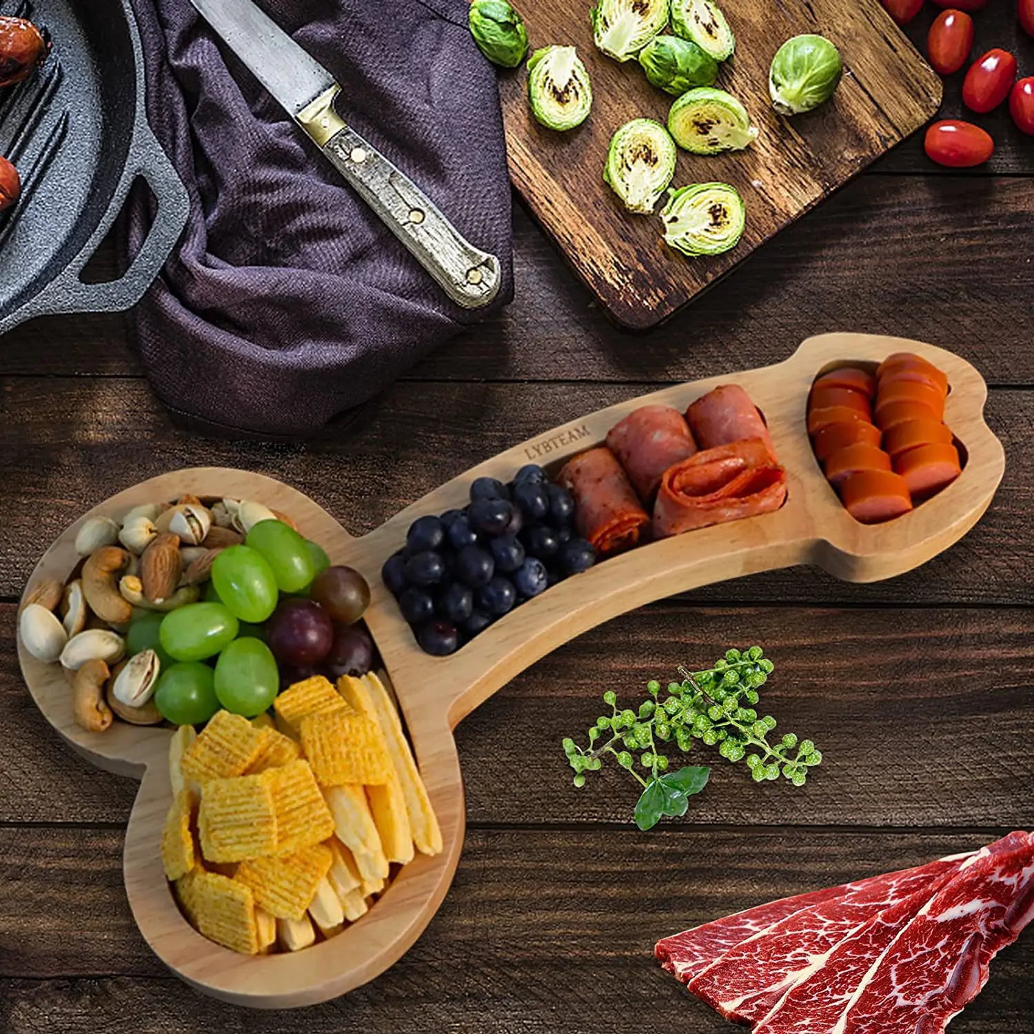 2026 Funny Adult-Themed Multi-Compartment Serving Board