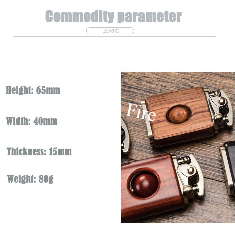 2026 Retro Wooden Beads Rosewood Lighter