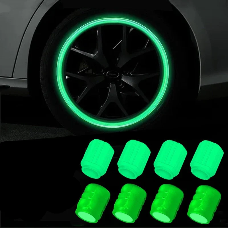 2026 4PCS Luminous Car Valve Caps