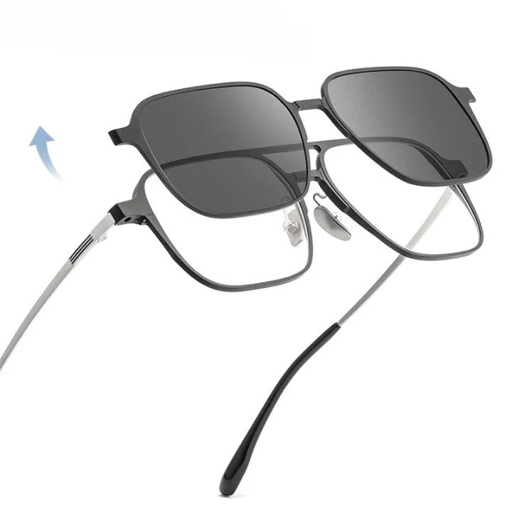 2026 Pure Titanium Magnetic Clip-On Glasses