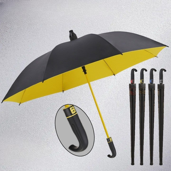 2026 Heavy-Duty Curved Handle Rain Umbrella