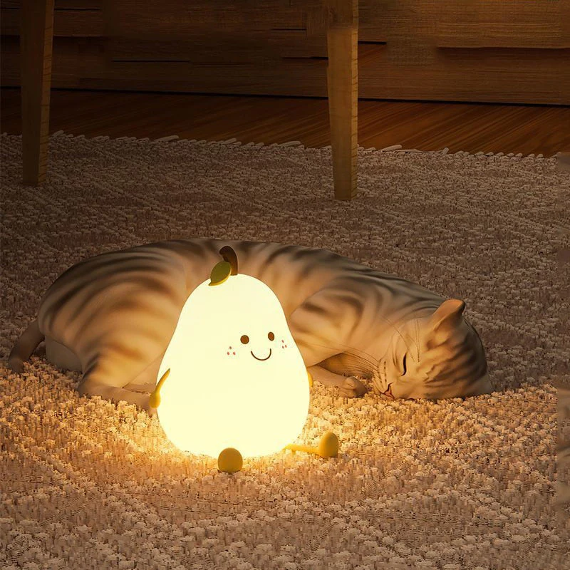 2026 Cute Pear Bedside Touch Night Lamp