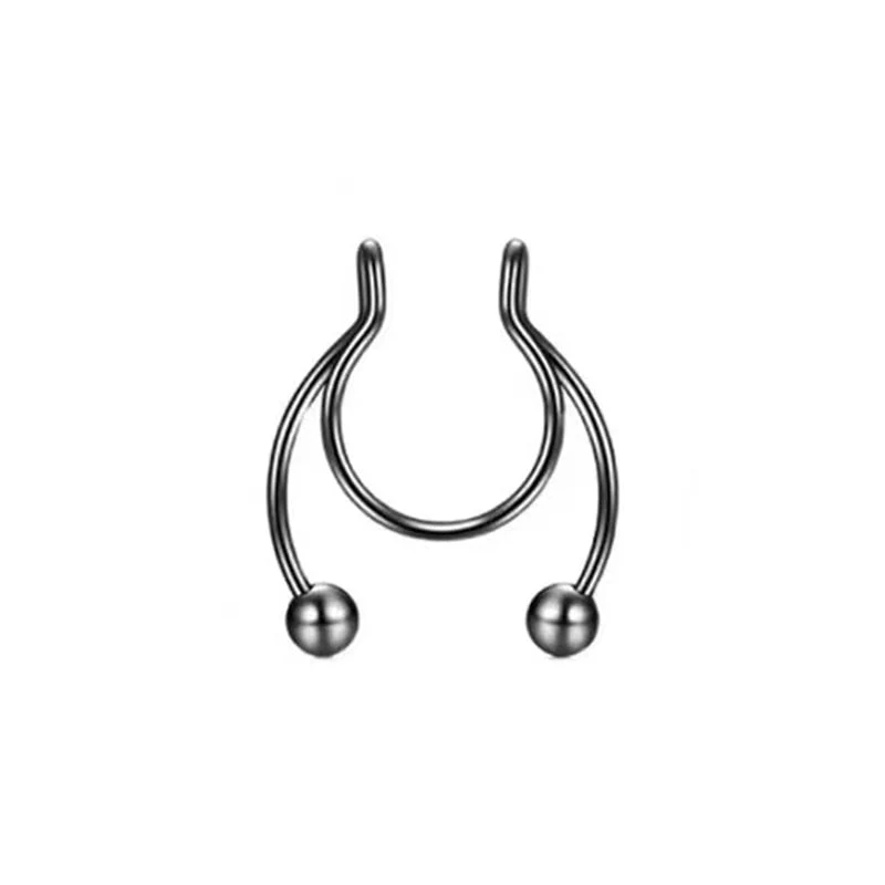 2026 Stainless Steel Magnetic Fake Nose Piercing