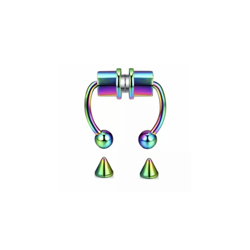 2026 Stainless Steel Magnetic Fake Nose Piercing