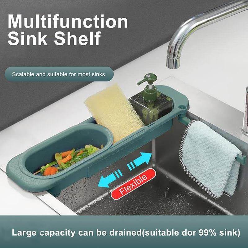 2026 Kitchen Retractable Sink Rack Organizer