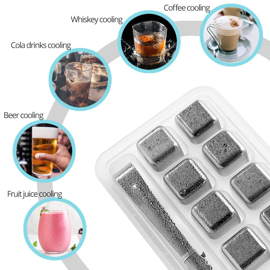 2026 Stainless Steel Reusable Ice Cubes