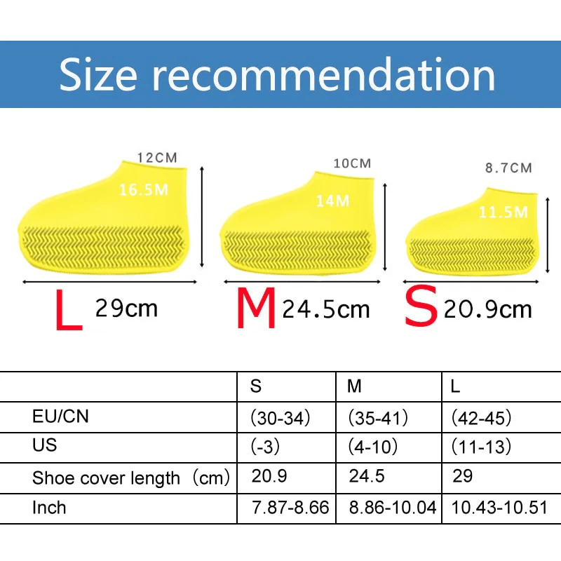 2026 2pcs Waterproof Reusable Silicone Shoe Cover