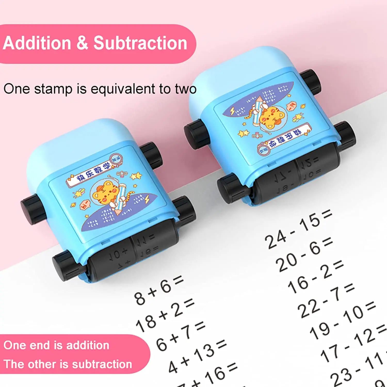 2026 Quick Quiz Math Question Maker Roller Stamp