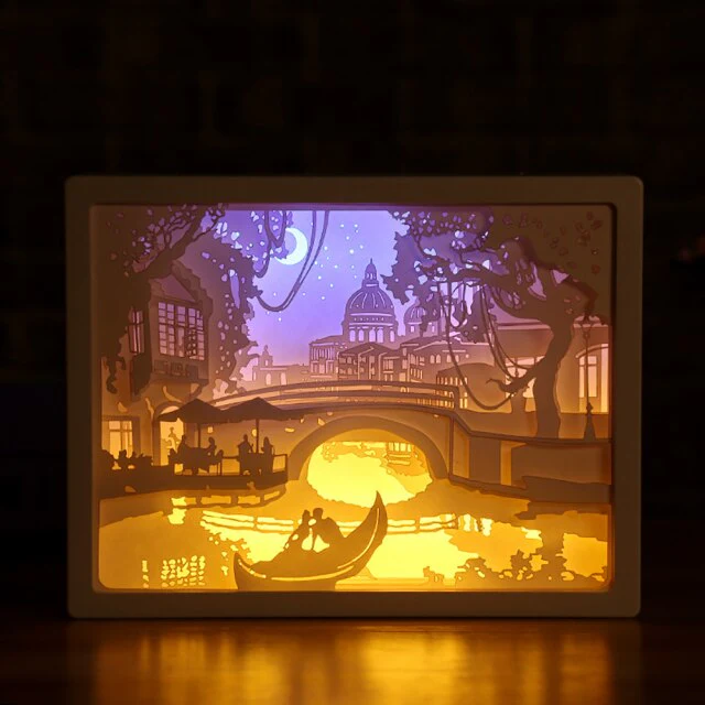 2026 Creative 3D Paper Box LED Night Lamp