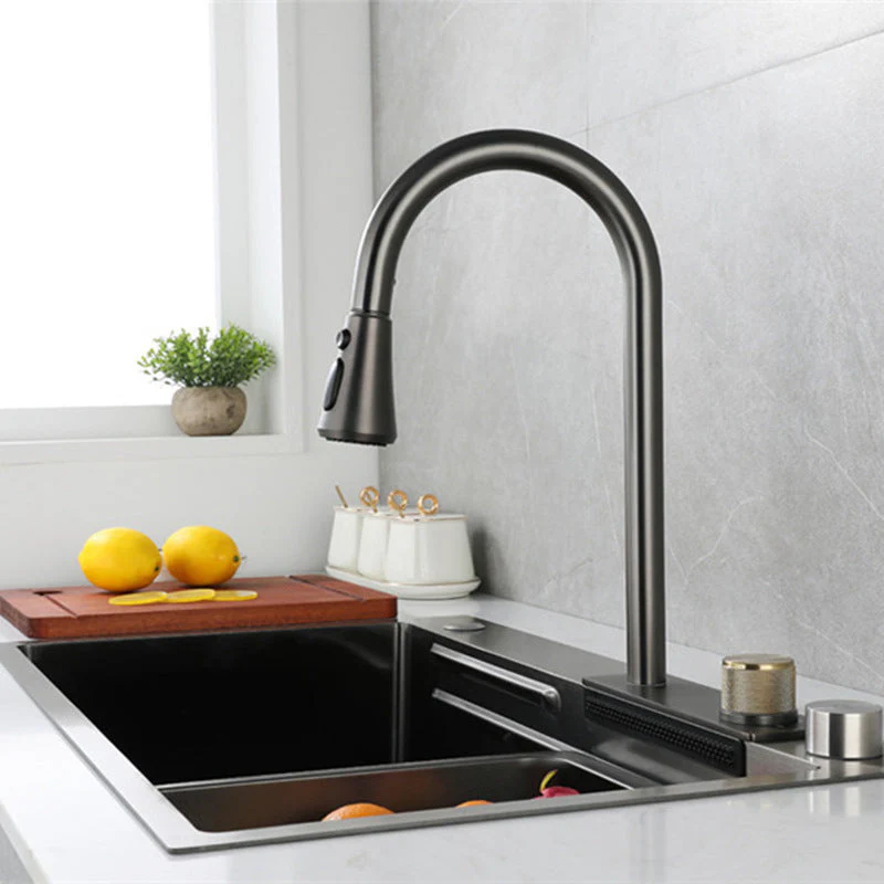 2026 Elegant Stainless Steel Waterfall Kitchen Sink