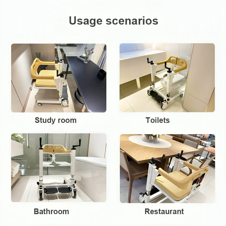 2026 Elderly Patient Transfer Lift Handicapped Wheelchair