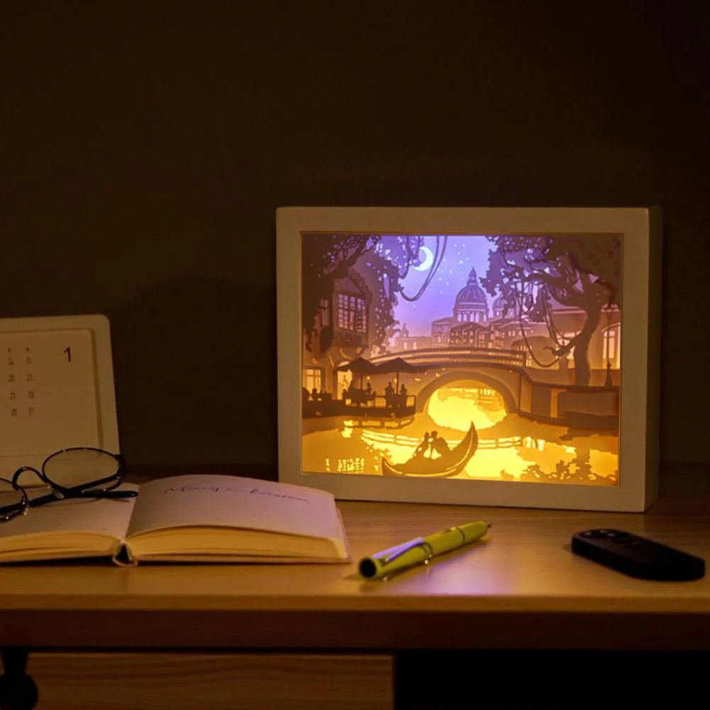 2026 Creative 3D Paper Box LED Night Lamp