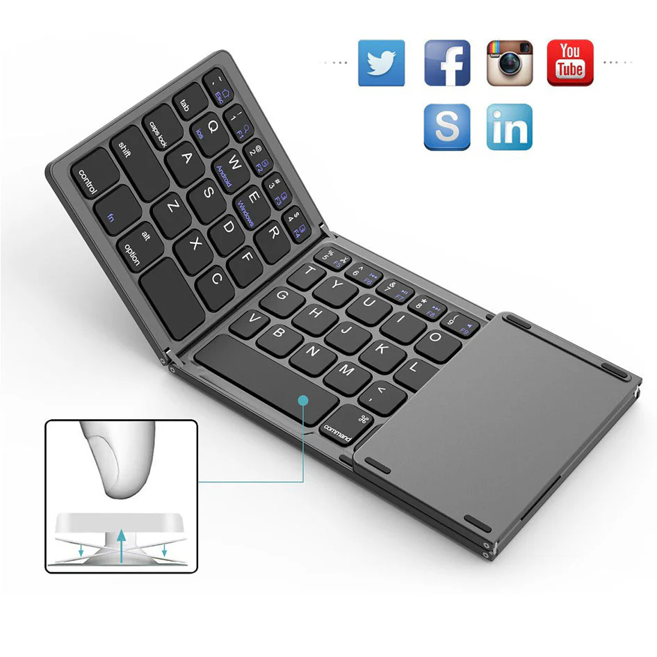 2026 Universal Mini Foldable Wireless Keyboard with Touchpad