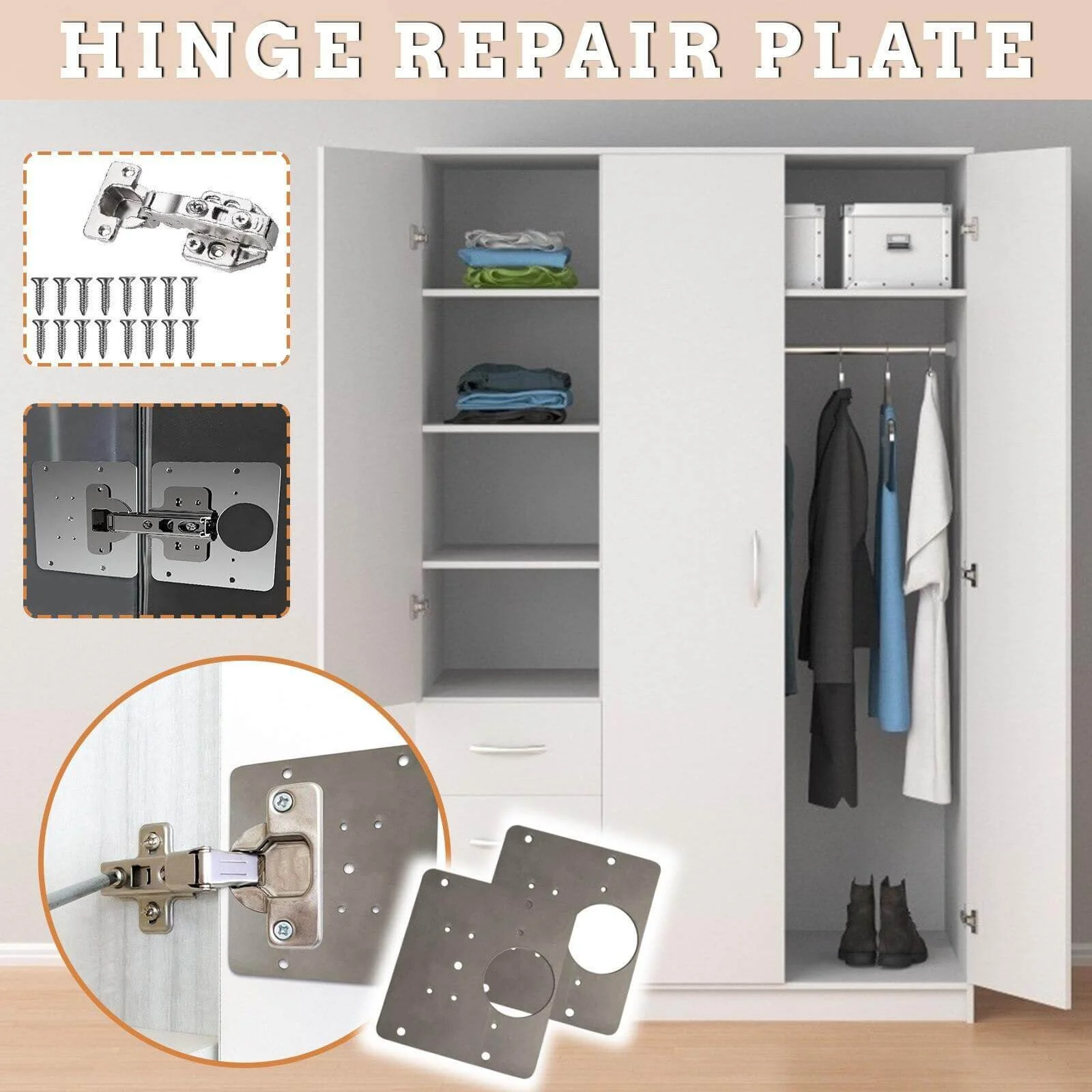 2026 Stainless Steel Hinge Repair Kit