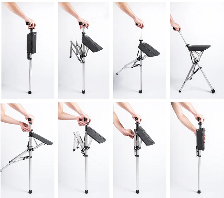 2026 Elderly Foldable Walking Chair Stick