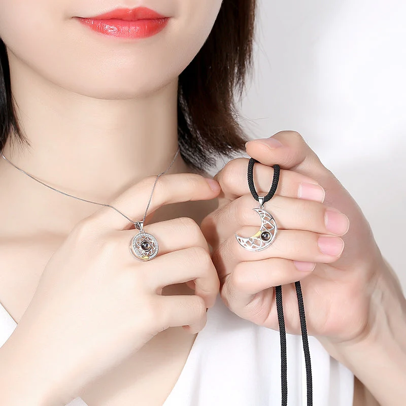 2026 100 Languages I Love You Projection Couple Necklace