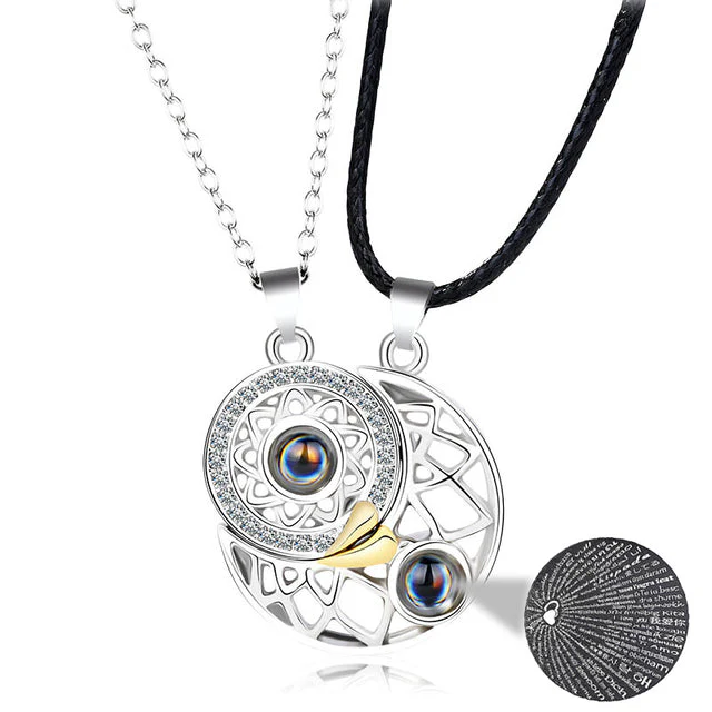 2026 100 Languages I Love You Projection Couple Necklace