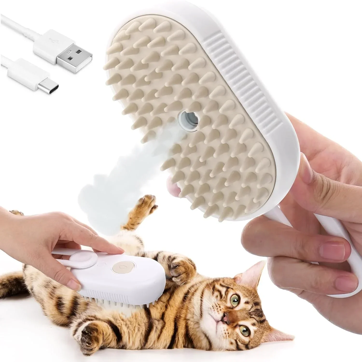2026 3in1 Steamy Electric Pet Brush