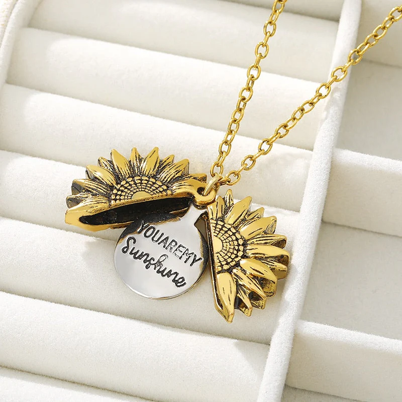 2026 You Are My Sunshine Sunflower Creative Necklace