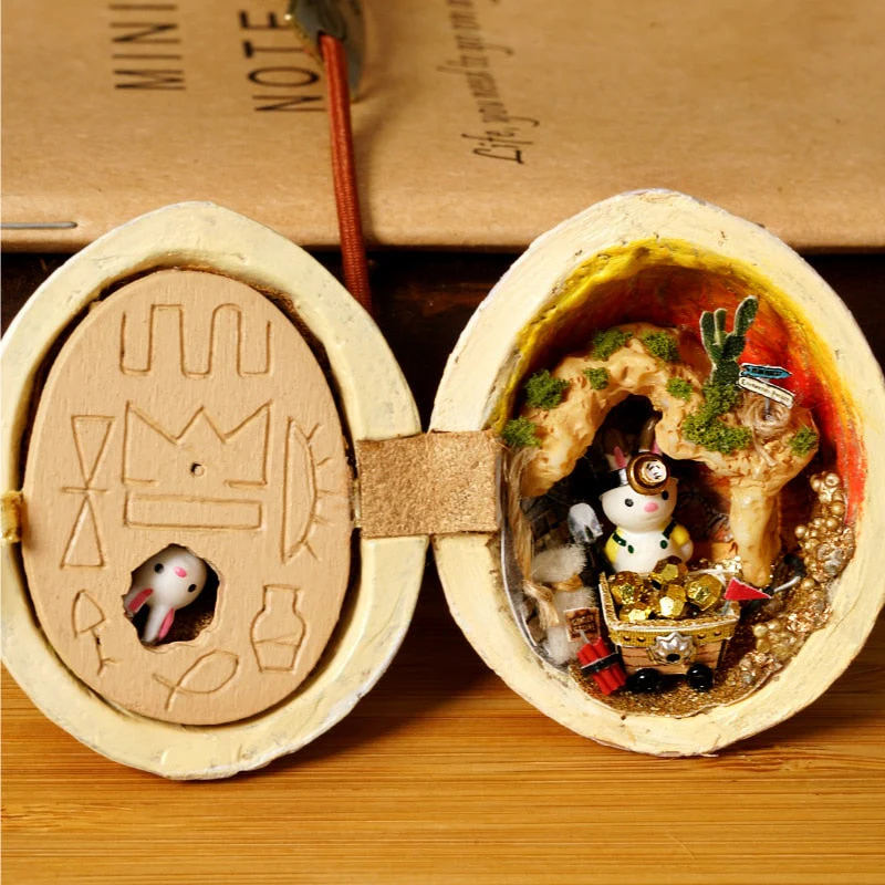 2026 Handmade Wooden Miniature Walnut Dollhouse