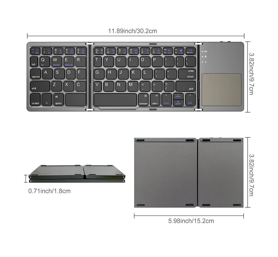 2026 Universal Mini Foldable Wireless Keyboard with Touchpad