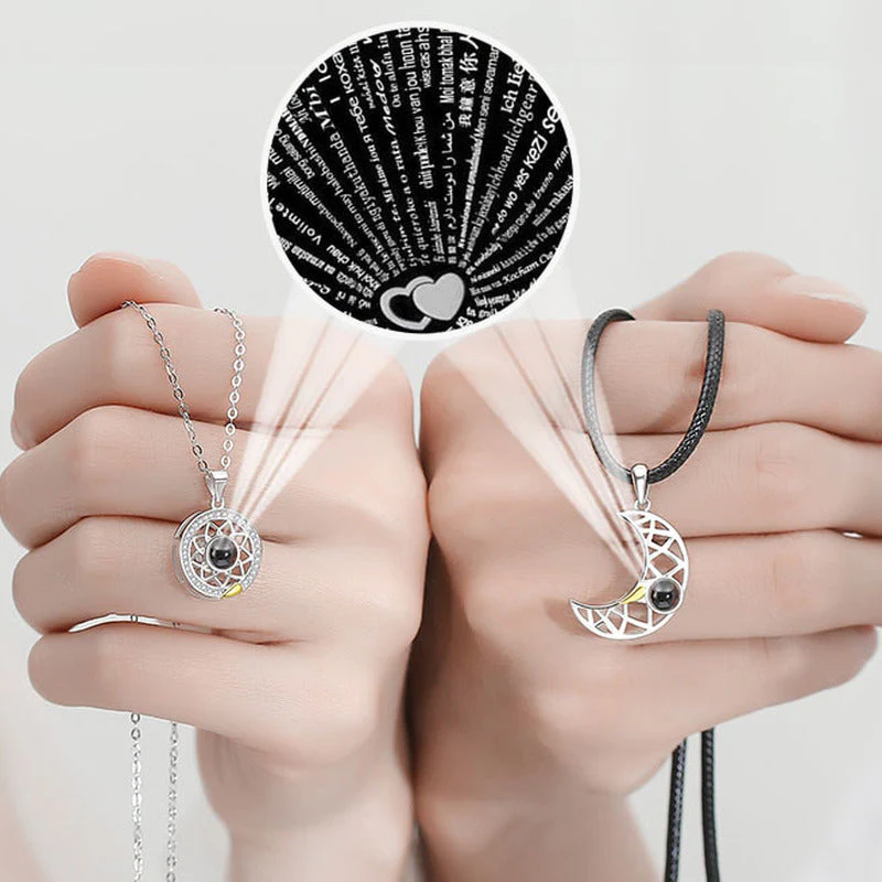 2026 100 Languages I Love You Projection Couple Necklace