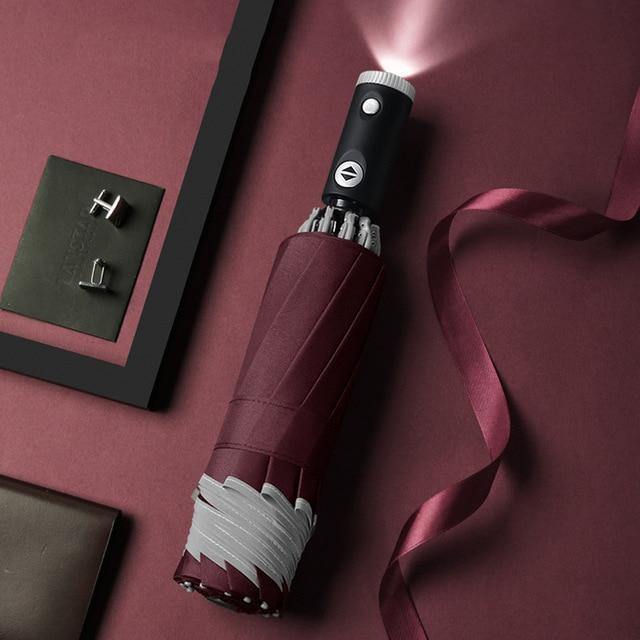 2026 Automatic Reverse Led Light Foldable Umbrella