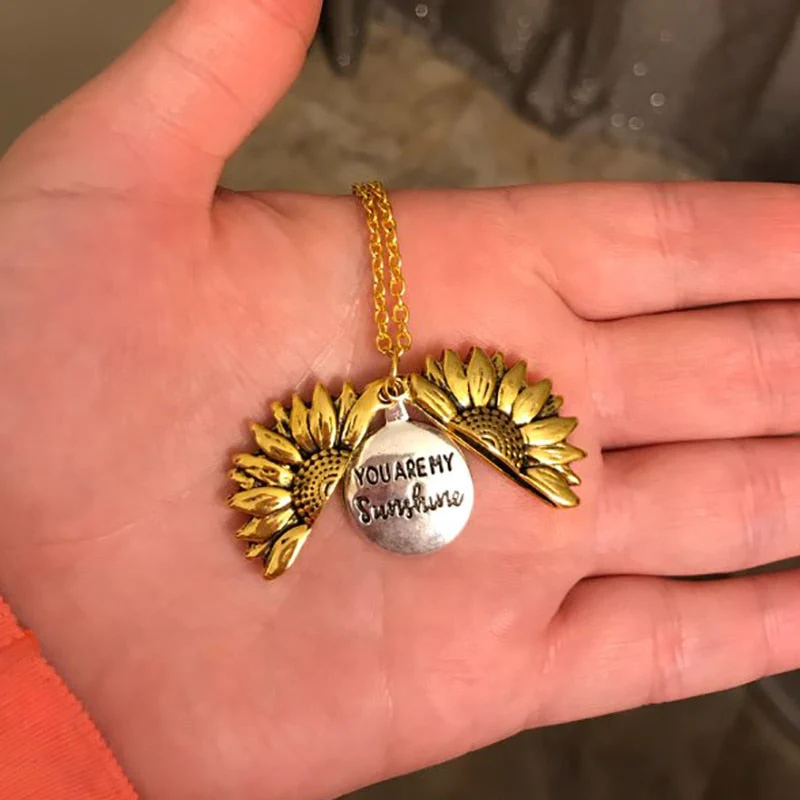 2026 You Are My Sunshine Sunflower Creative Necklace