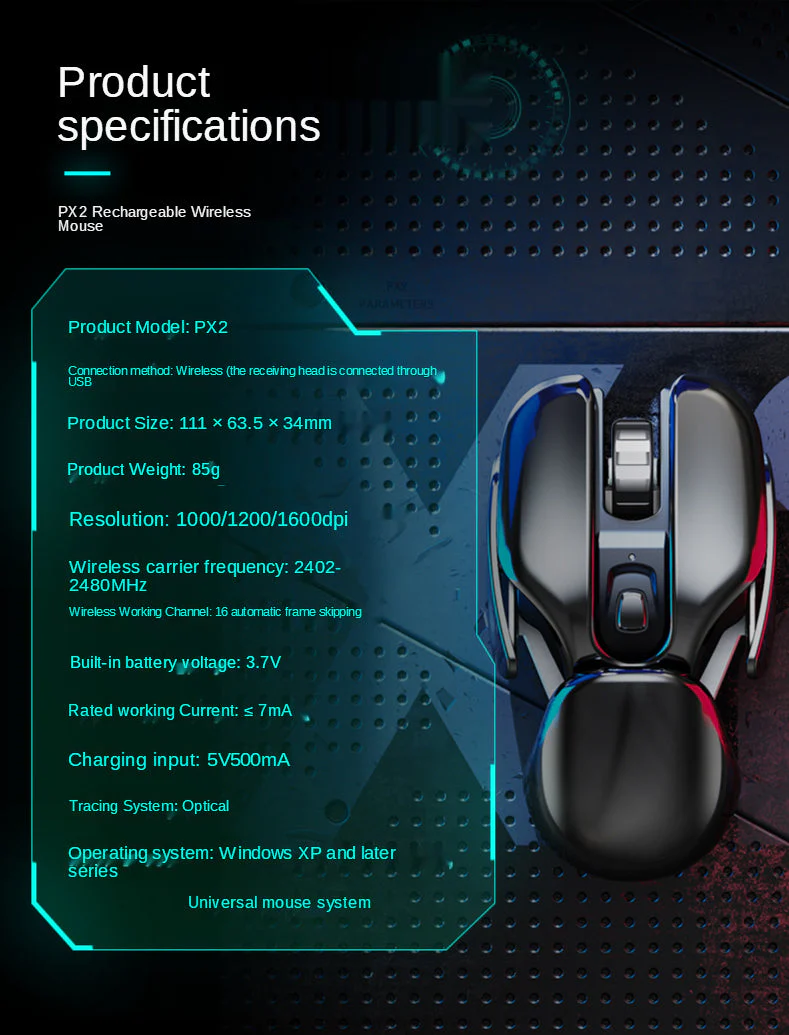 2026 Wireless Rechargeable Gaming Mouse