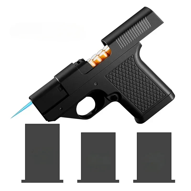 2026 Gun Shape Secret Storage Jet Flame Lighter
