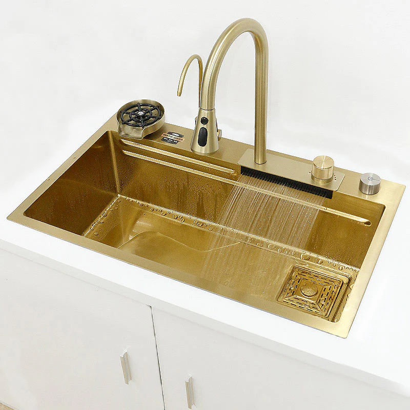 2026 Gold Stream Multifunctional Waterfall Kitchen Sink