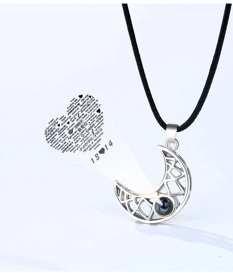2026 100 Languages I Love You Projection Couple Necklace