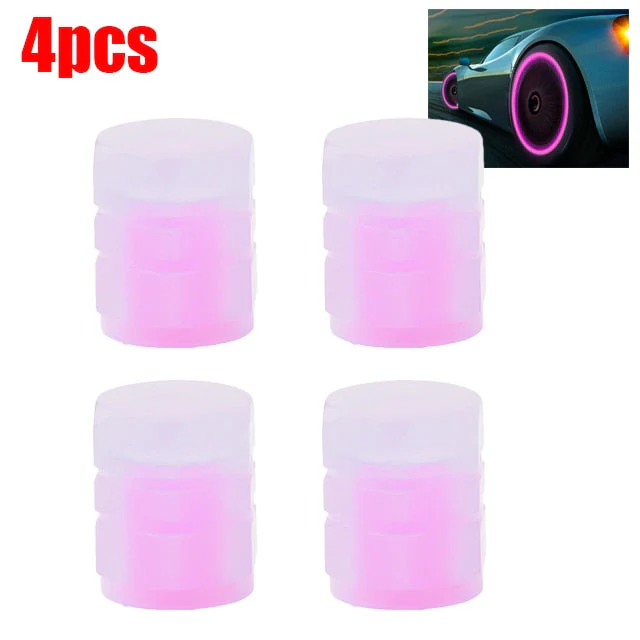 2026 4PCS Luminous Car Valve Caps