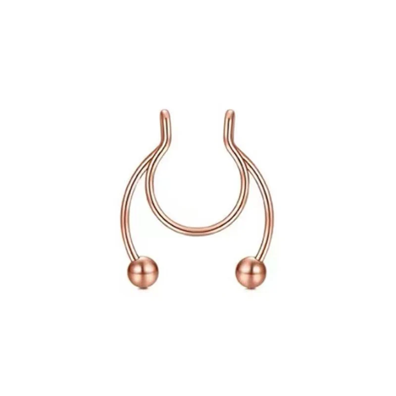 2026 Stainless Steel Magnetic Fake Nose Piercing