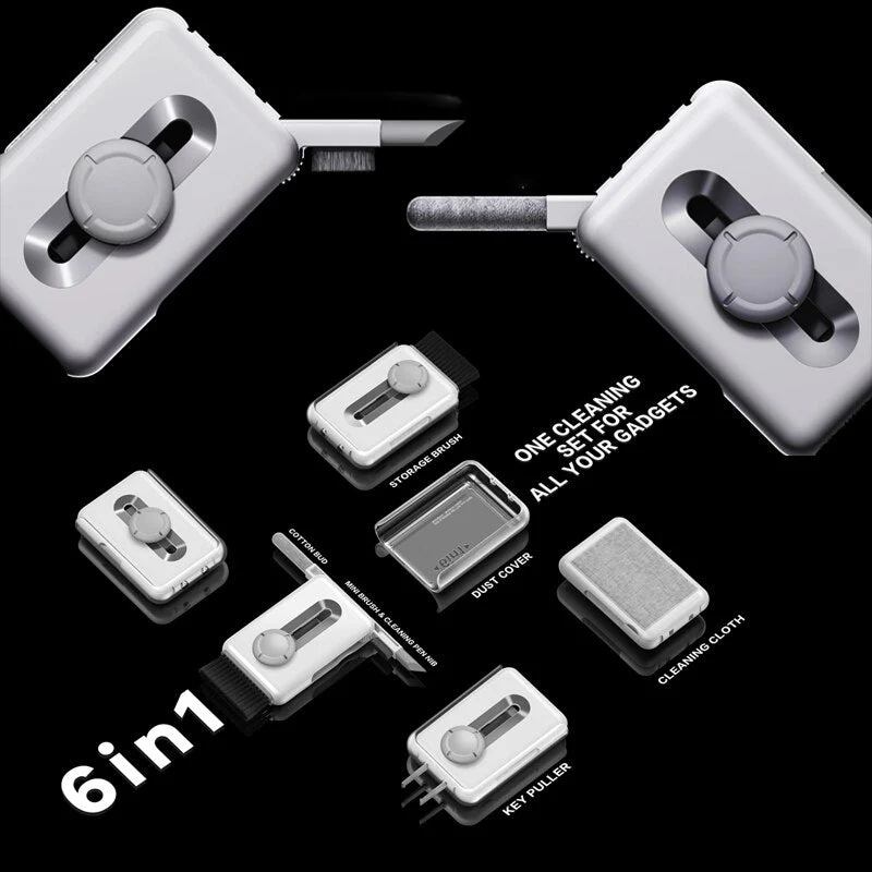 2026 6in1 Ultimate Retractable Earphone Keyboard Cleaning Brush