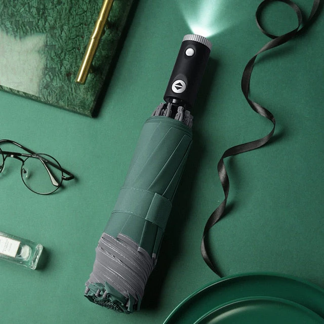 2026 Automatic Reverse Led Light Foldable Umbrella