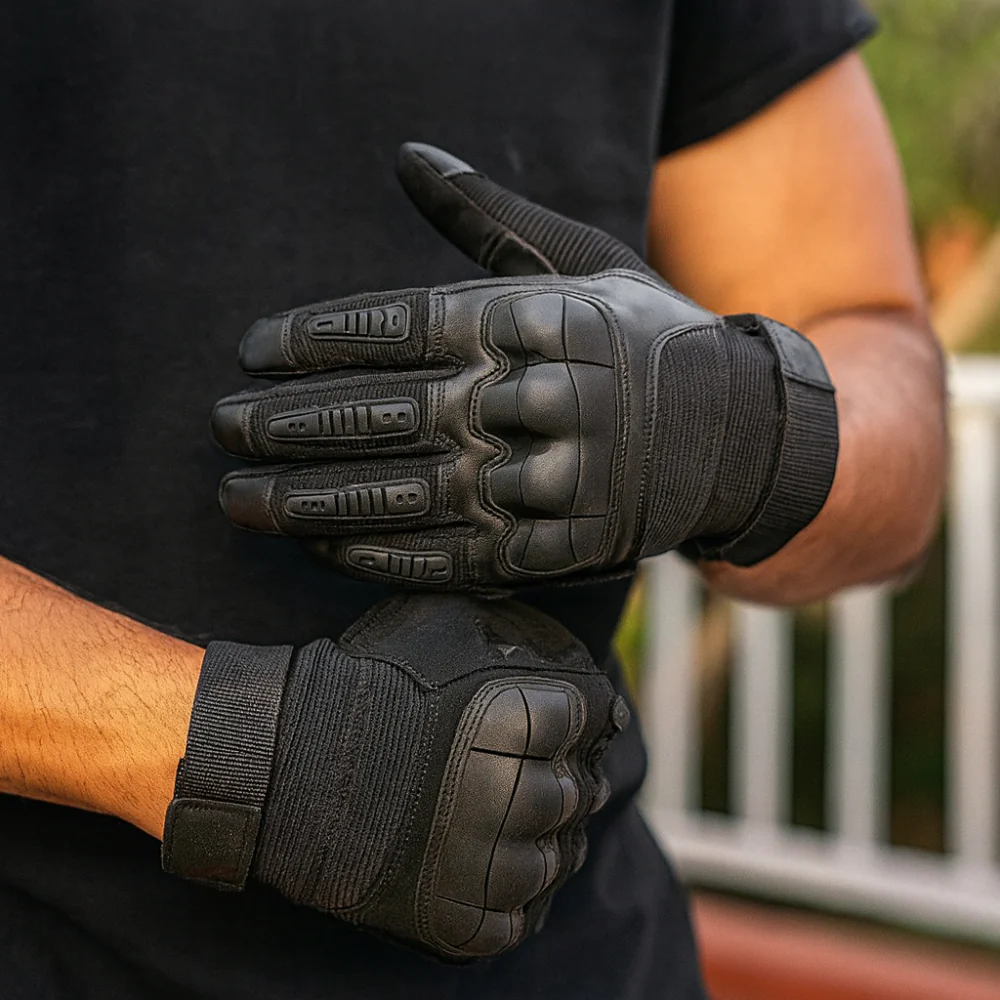 Work Gloves Tactical Grip Reinforced Knuckle Outdoor Glove Set