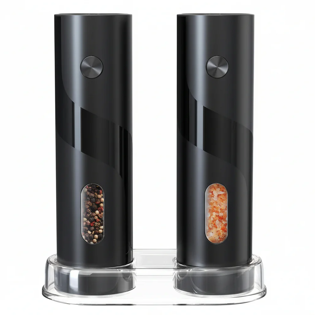Electric Salt Pepper Grinder Set USB Rechargeable Charging Base ProMax