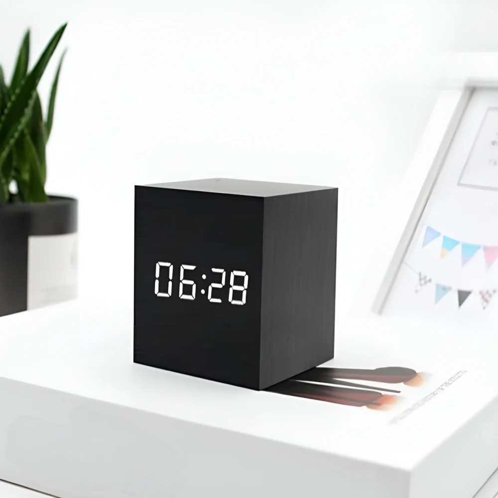 Alarm Clock LED Digital Cube Display