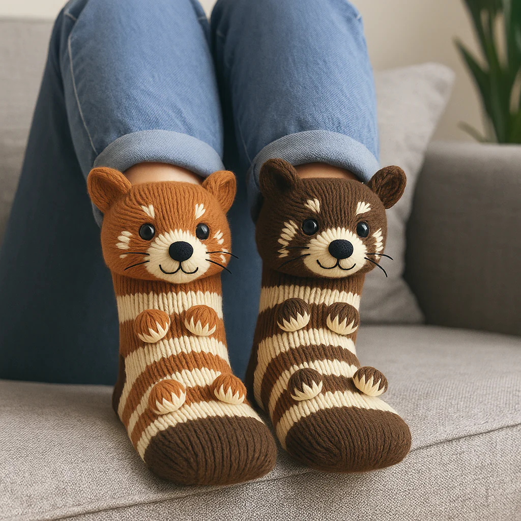 Socks Animal 3D House Non Slip Warm Design