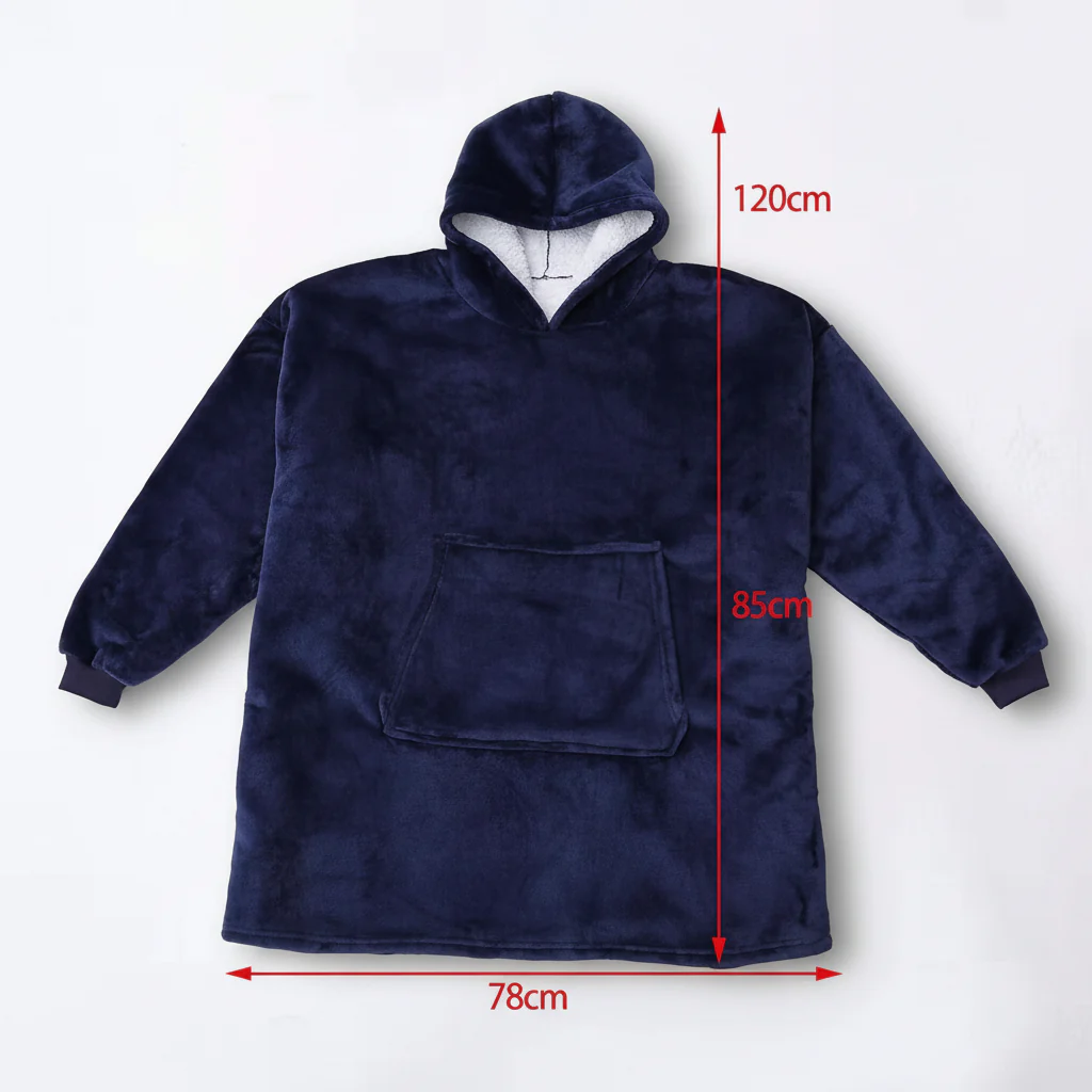 Wearable  Cozy Blanket Hooded Thick Warm Blanket