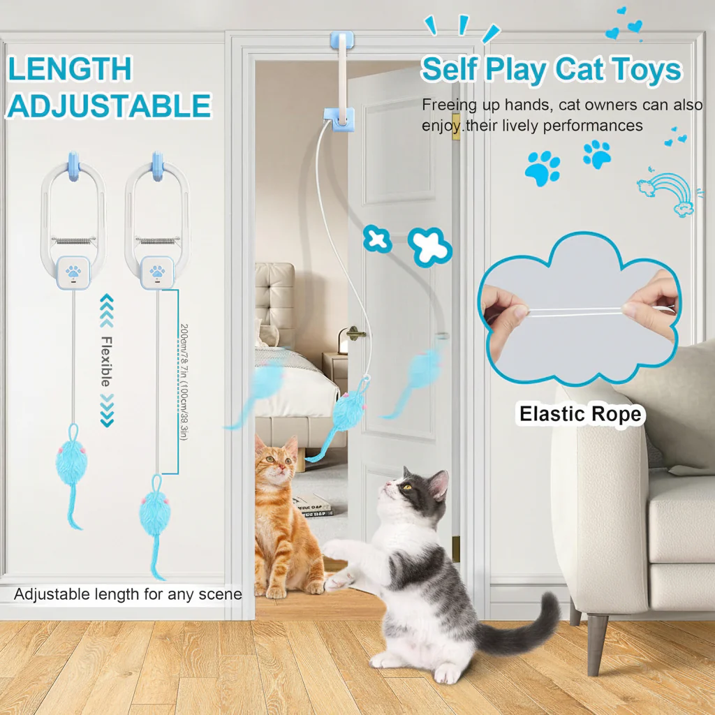 Cat Toy Interactive Electronic Teaser USB Rechargeable Mice