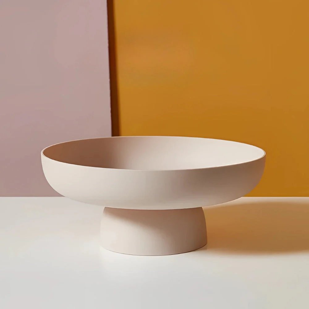 Pedestal Ceramic Fruit Bowl Retro Table Display Dish