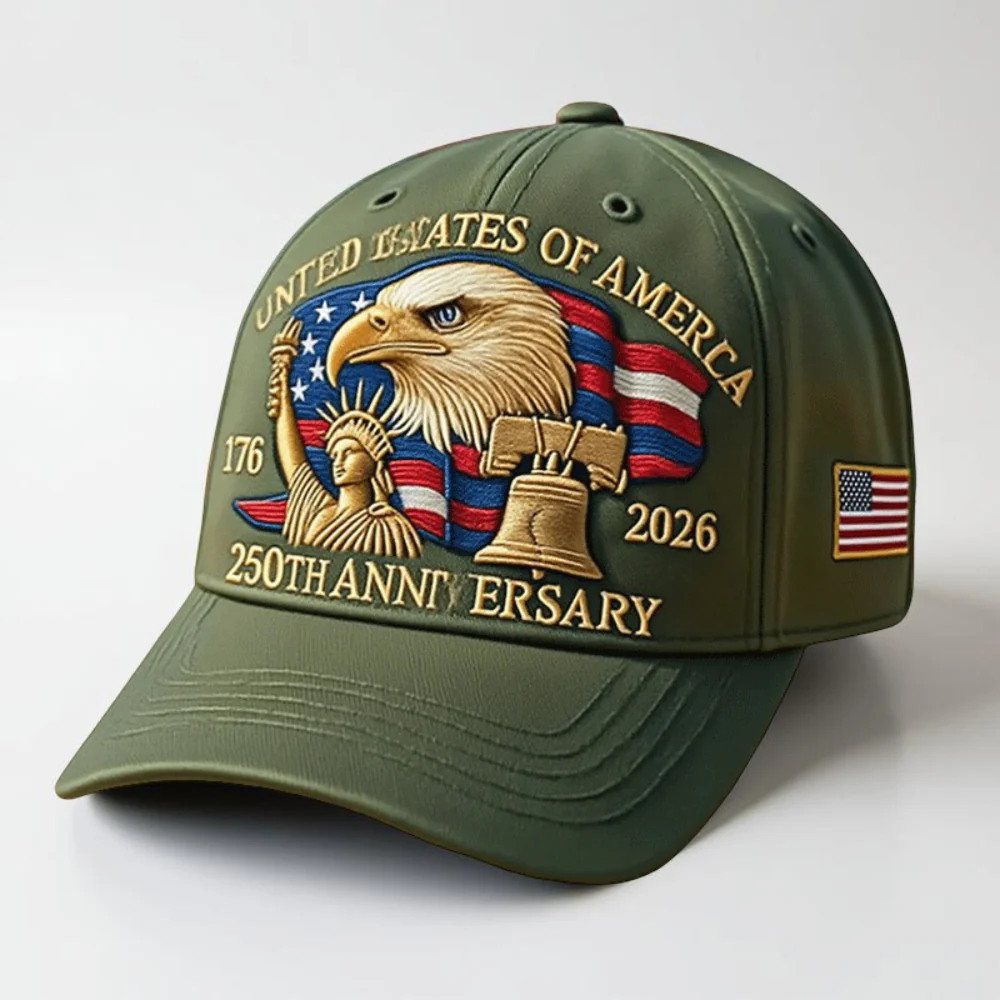 Men’s Veterans Baseball Cap Embroidered Eagle Hat
