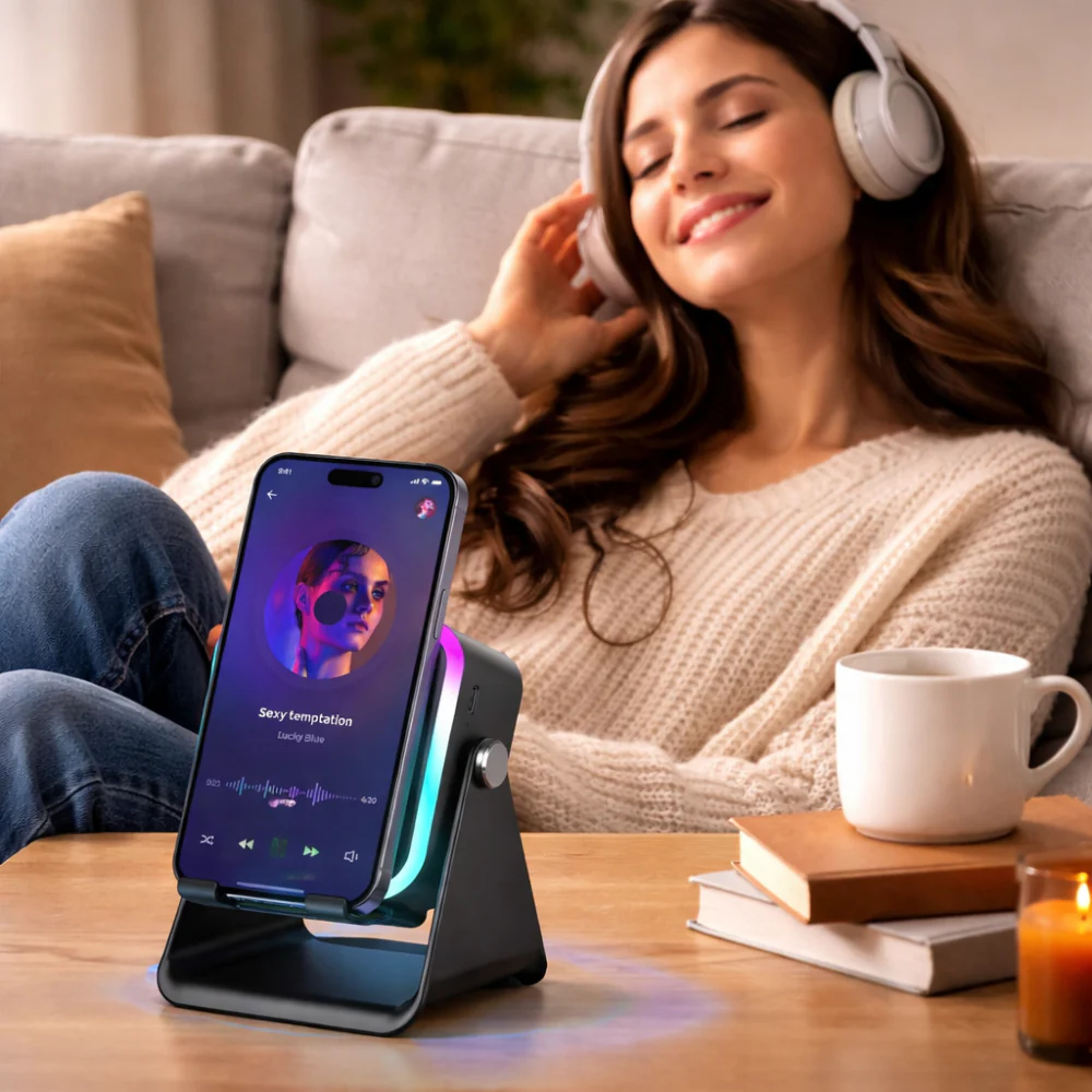 Bluetooth Speaker Induction Phone Stand Wireless Charger